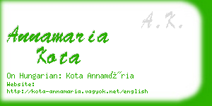 annamaria kota business card